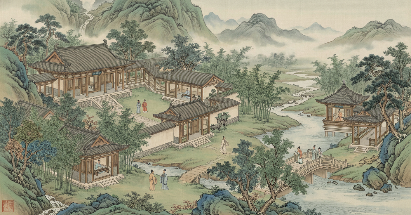 辋川别业想象复原图